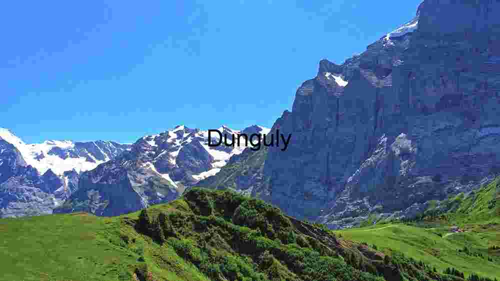 Swiss Alps Grassy Mountain