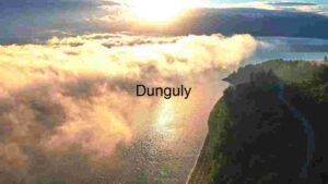 Golden Cloud with Mountains and River