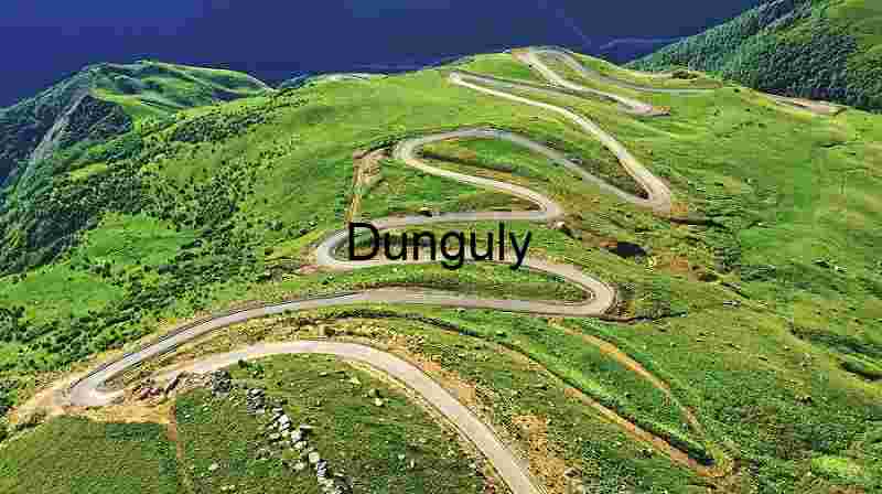 Curving Road Above Mountains