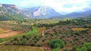 Majestic Mountain Vista and Lush Agricultural Landscape