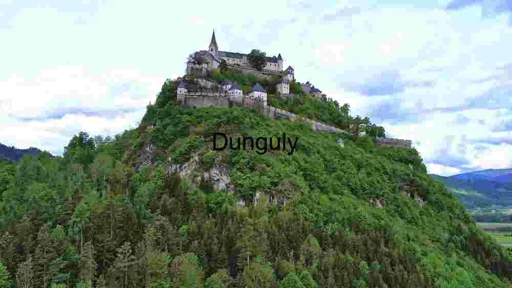 Majestic Hilltop Castle Amidst Verdant Forests