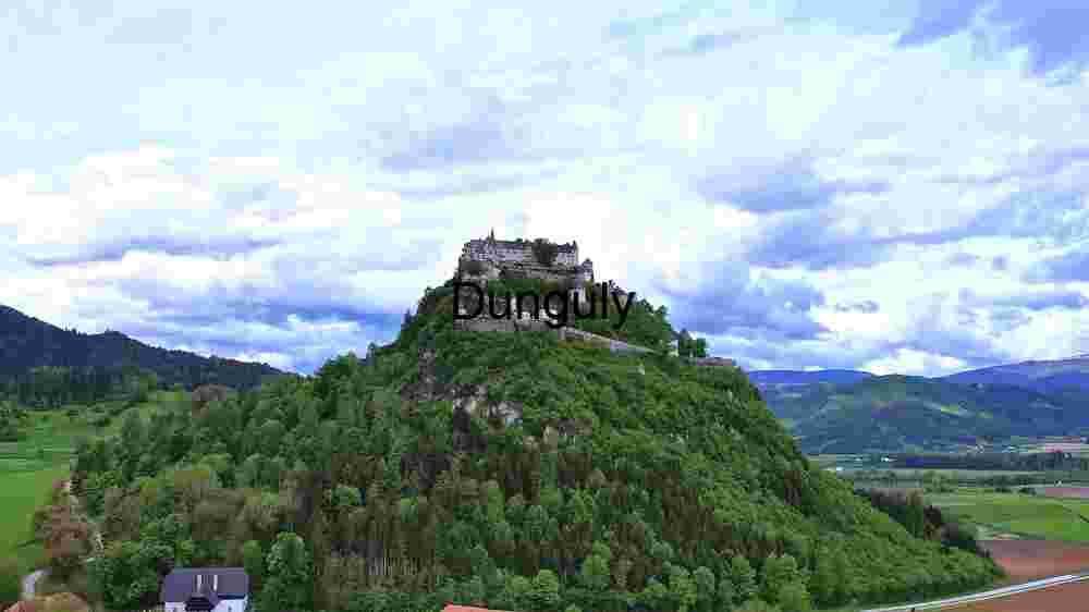 Hilltop Castle Amidst Verdant Forests