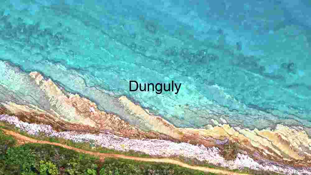 Crystal Clear Coastline Arial View