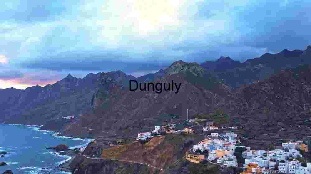 Twilight Serenity: A Coastal Village Amidst Nature's Embrace