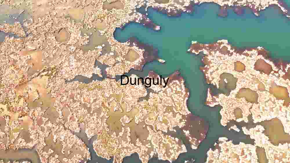 Aerial View of a Salt Lake