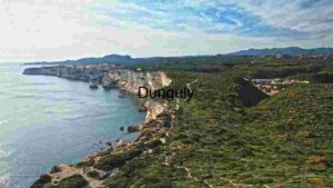 A Panoramic View of Cliffs and Sea