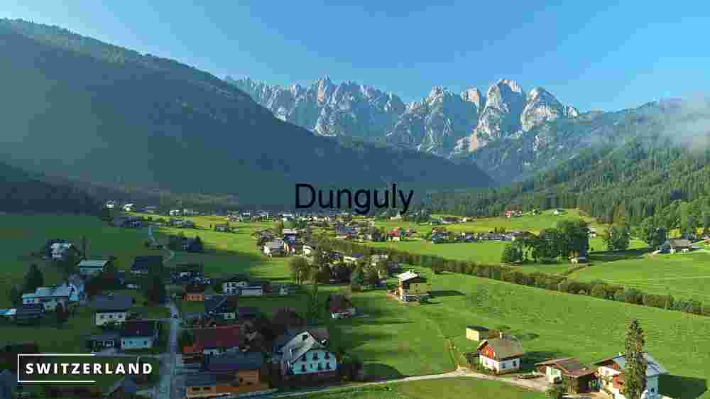Morning Serenity: A Swiss Village Amidst the Alps