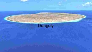 Isolated Oasis: Aerial View of a Remote Coral Atoll