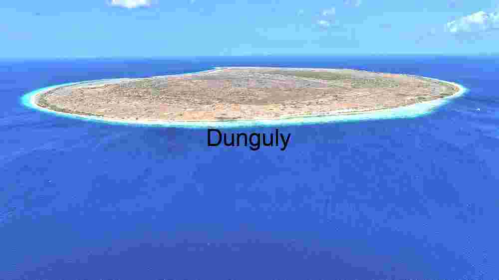 Isolated Oasis: Aerial View of a Remote Coral Atoll