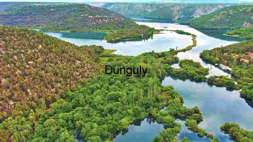 Nature's Serenity: A Meandering River Through Lush Greenery