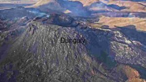 Aerial View of a Rugged Lava Field