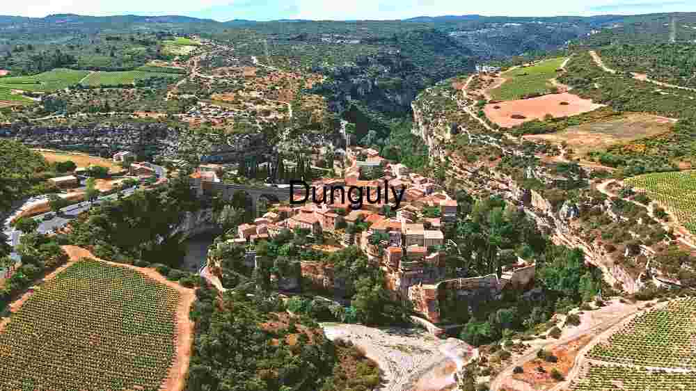 Idyllic Rural Landscape: Aerial View of a Traditional Village Amidst Lush Greenery