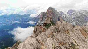 Majestic Dolomite Peaks Shrouded in Mist
