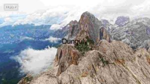 Italian Dolomite Peaks Shrouded in Mist