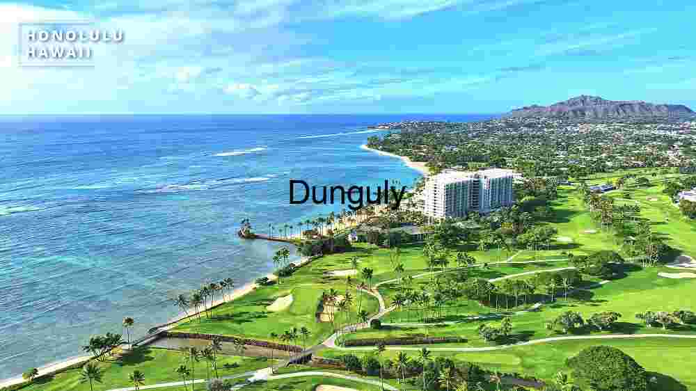 Tropical Paradise: Aerial View of Honolulu, Hawaii