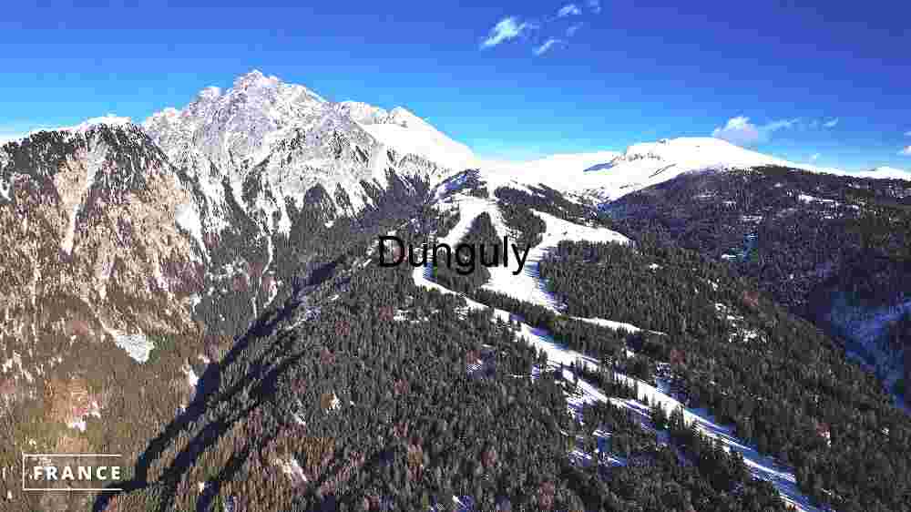 Aerial View of Snow-Capped French Alps
