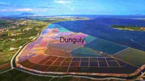 Aerial View of Coastal Salt Pans