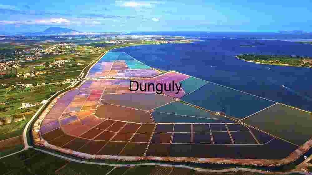 Aerial View of Coastal Salt Pans