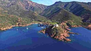 Coastal Elegance: Aerial View of a Serene Mediterranean Cove
