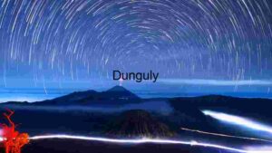 Star Trails over Volcanic Landscape