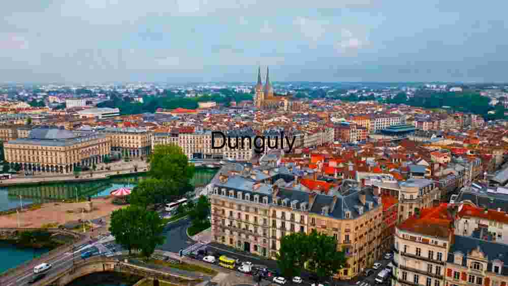 Aerial View of European Cityscape