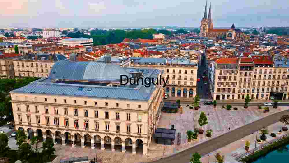 Aerial View of Historical Cityscape