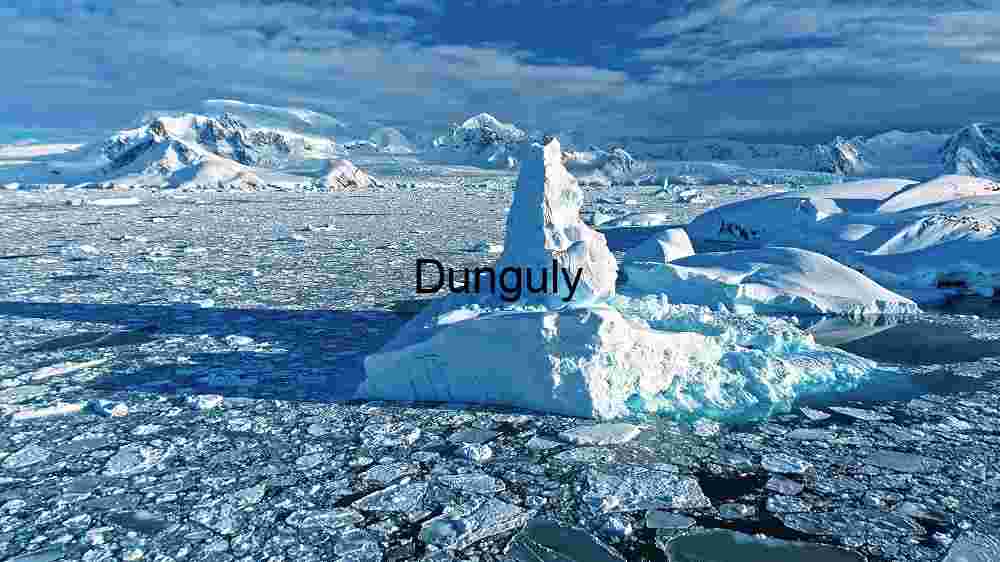 Majestic Antarctic Iceberg and Frozen Seascape