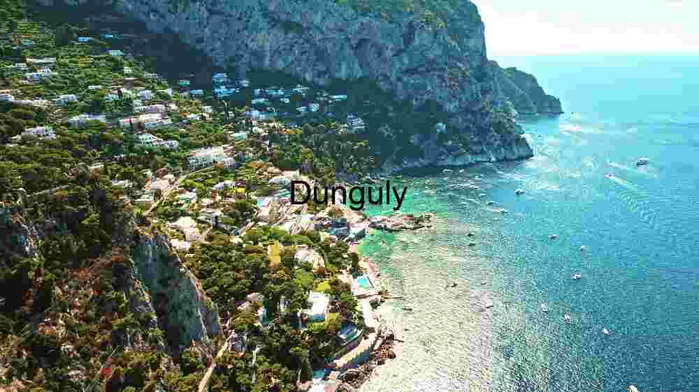 Coastal Village and Cliffside View