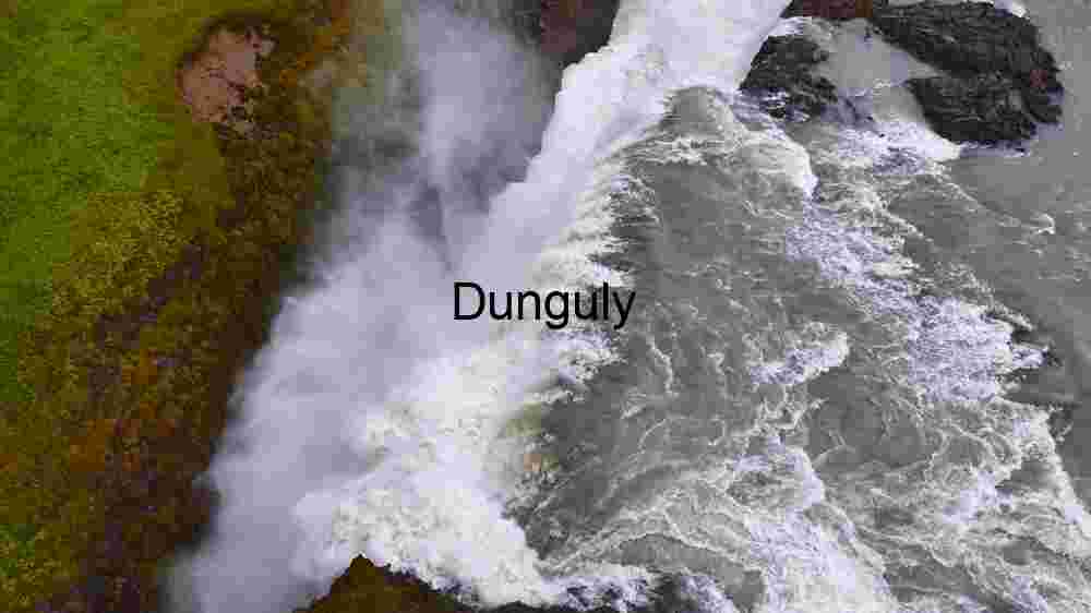Aerial View of a Dynamic Waterfall