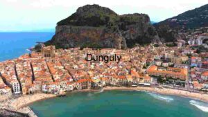 Coastal Town Panorama with Historic Architecture