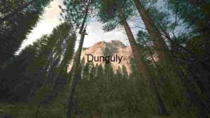 Majestic Mountain View Through Forest Canopy