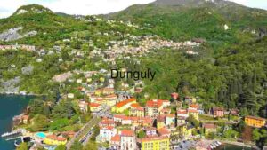 Aerial View of a Picturesque Lakeside Town