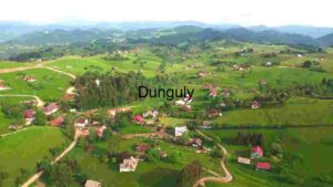 Serene Aerial View of a Lush Green Countryside