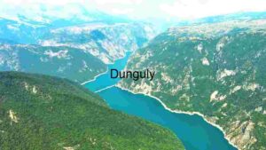 Serene Aerial View of a Winding River Through Mountainous Terrain