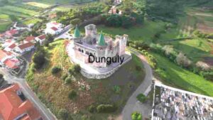 Aerial View of a Majestic Medieval Castle