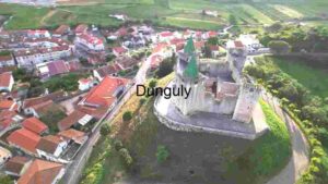 Aerial View of a Majestic Castle Amidst a Verdant Landscape