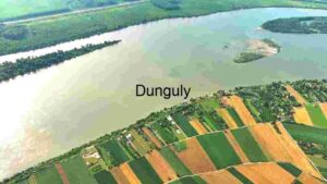 Aerial View of a Lush Riverside Landscape