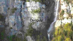 Majestic Waterfall Cascading Down a Rocky Cliff