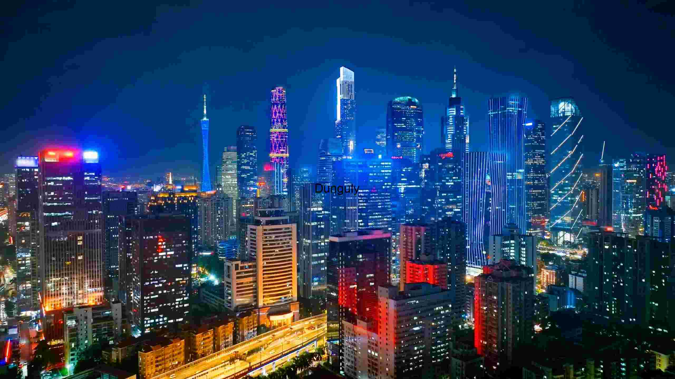 Cityscape at Night: A Symphony of Lights