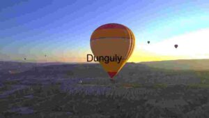 Serene Balloon Flight at Sunrise