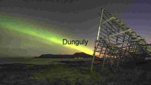 Aurora Borealis Over Coastal Landscape