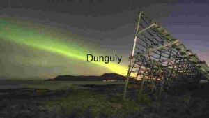 Aurora Borealis Over Coastal Landscape