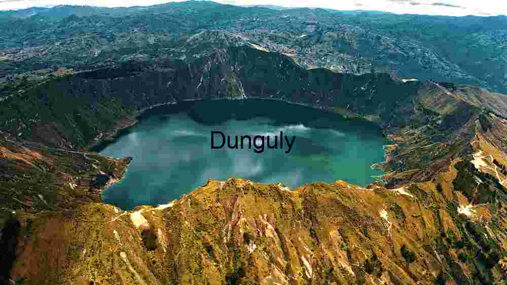 Aerial View of a Volcanic Crater Lake