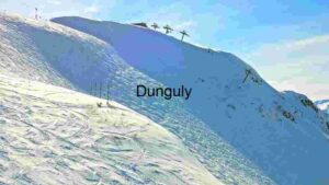 Snow-Covered Mountain Slope with Ski Lift