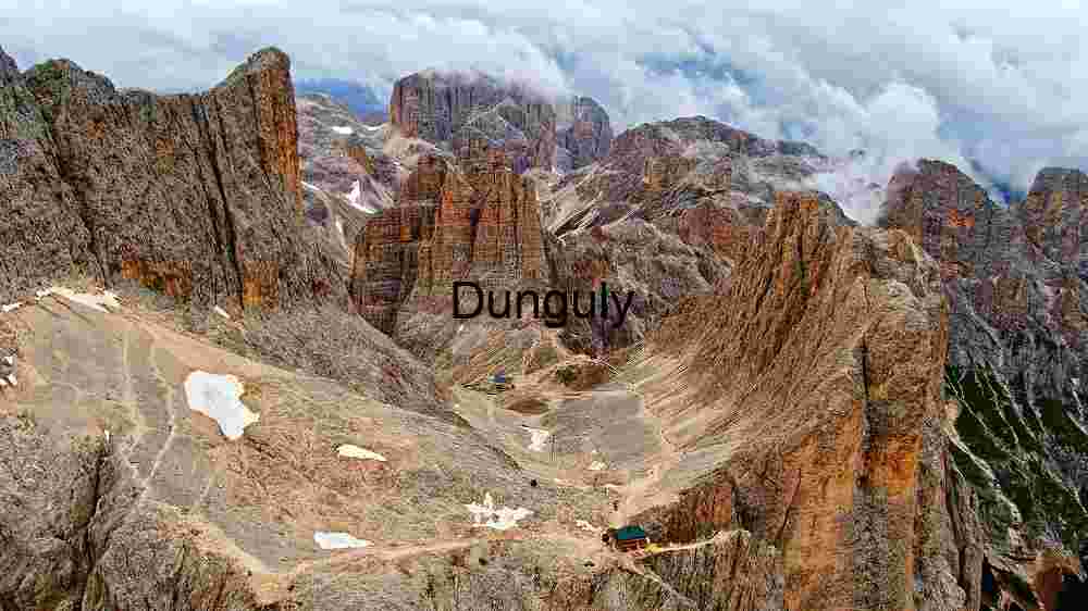 Majestic Mountain Peaks and Clouds