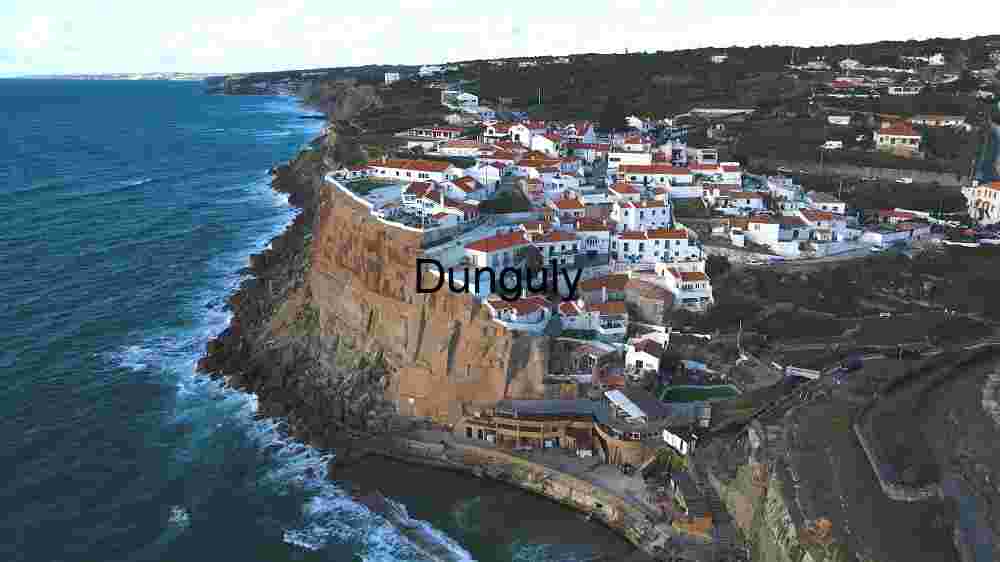 Coastal Cliffs and Whitewashed Village