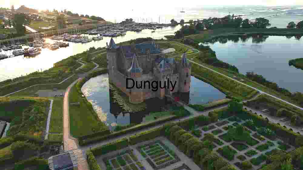 Majestic Castle Amidst Serene Waterways