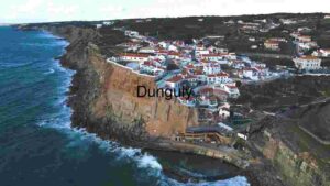 Coastal Cliffs and Village Panorama