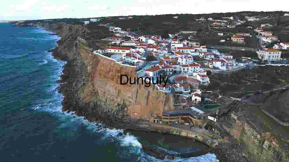 Coastal Cliffs and Village Panorama