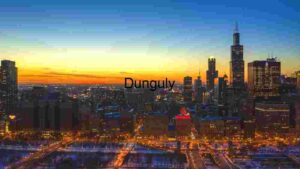 Twilight Hues Over Chicago Skyline